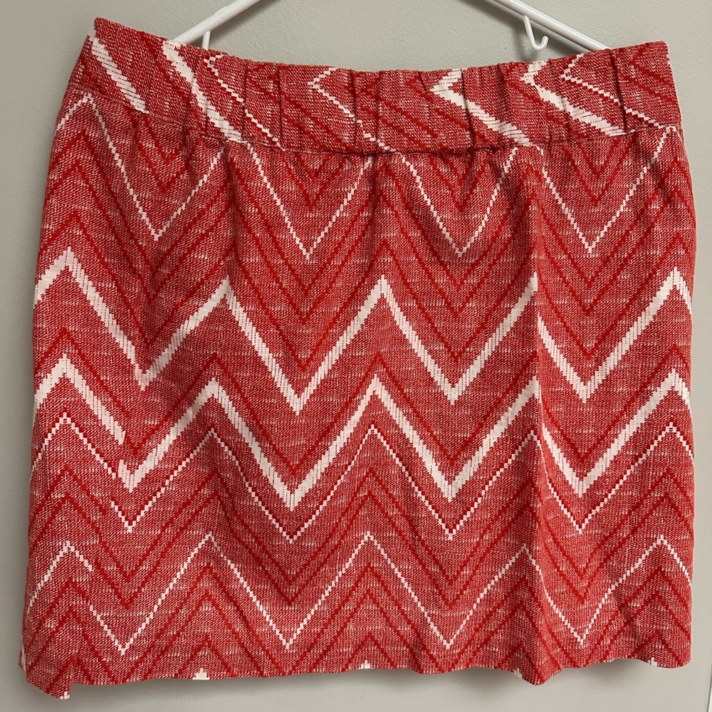 Banana Republic Red Orange Bubble Mini Skirt Cocktail